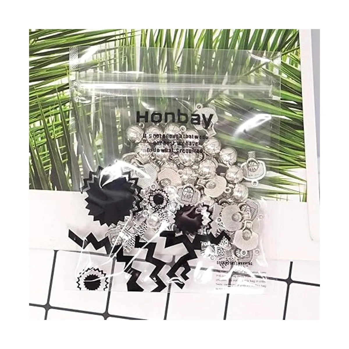 Honbay 60 abalorios deportivos de aleación con diseño de_7