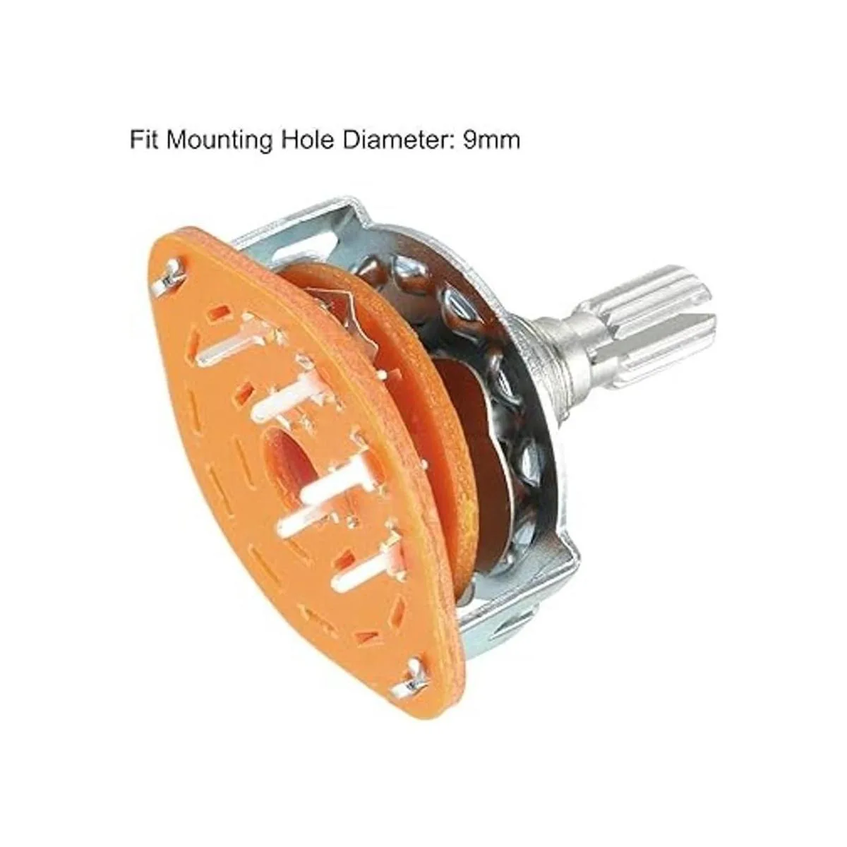 uxcell 1P8T 1 Pole 1 Interruptor giratorio con pomo_3