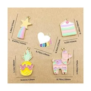 Zhiheng 20 piezas de bonito dije de pastel de piña y_2