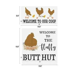 Plantillas de gallina de granja 4 piezas de huevos de_2