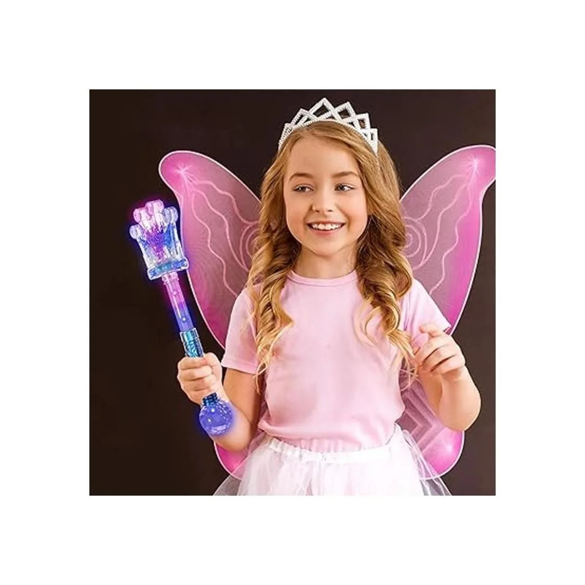 Fun Central Varita de corona con luz LED para niños con_3