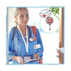 Carrete retráctil de 4 piezas para enfermera con_5