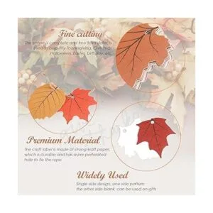 120 etiquetas de regalo de arce de hojas de otoño con_3