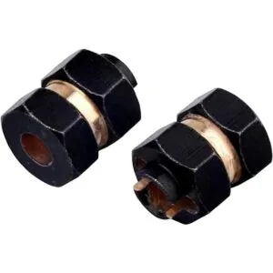 4 piezas latón extendido rueda cubos 0.276 in hexagonal_3