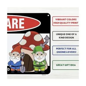 Venicor Decoración de letrero de gnomo 8 x 12 pulgadas_3