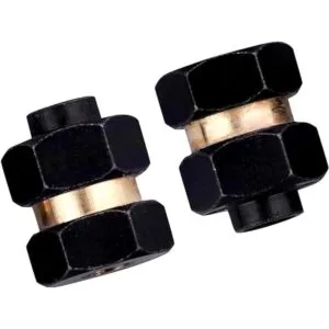 4 piezas latón extendido rueda cubos 0.276 in hexagonal_4