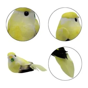 Mini adornos de espuma artificial de simulación con plumas_3