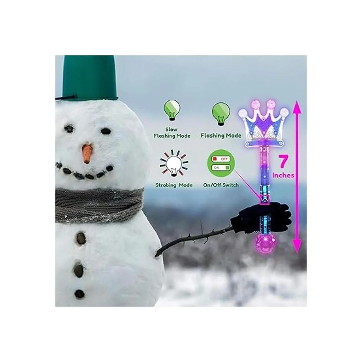 Fun Central Varita de corona con luz LED para niños con_2