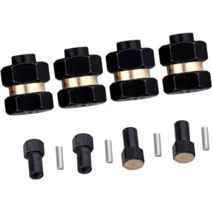 4 piezas latón extendido rueda cubos 0.276 in hexagonal_2