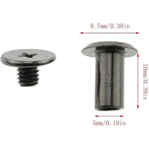 Eoutstanding 50 tornillos de acero al carbono de 0.197 x_2