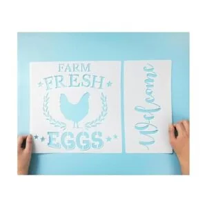 Plantillas de gallina de granja 4 piezas de huevos de_3