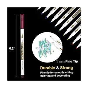 Lelix Rotuladores metálicos de 24 colores punta fina_2