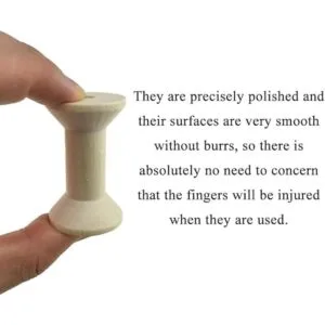 HAHIYO Bobina de madera natural de 2 pulgadas 6 unidades_3