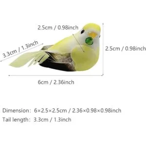 Mini adornos de espuma artificial de simulación con plumas_2