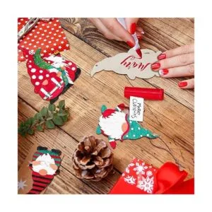 48 piezas de recortes de gnomos de madera de Navidad_3