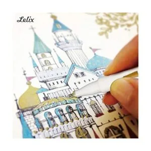 Lelix Rotuladores metálicos de 24 colores punta fina_6