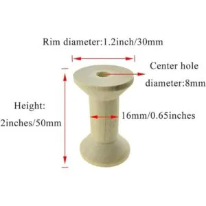 HAHIYO Bobina de madera natural de 2 pulgadas 6 unidades_2