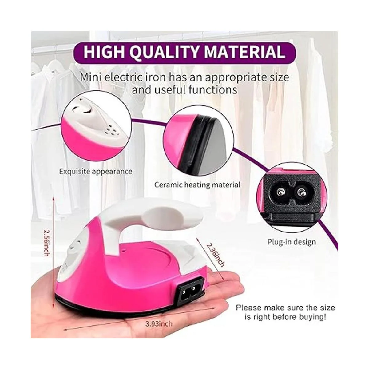 Mini máquina de prensa de calor mini plancha eléctrica_2