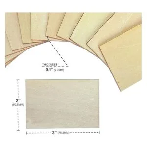 Paquete de 60 azulejos rectangulares de madera de tilo sin_2