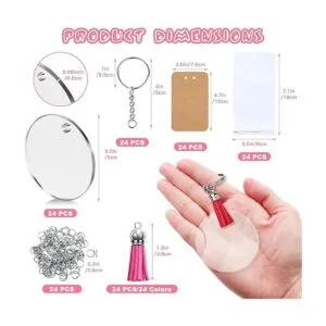 ZOCONE Juego de 144 llaveros acrílicos de 2 pulgadas_2