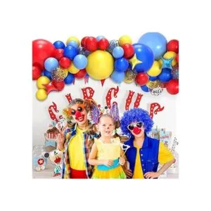 Kit de arco y guirnalda de globos de circo de carnaval con_2