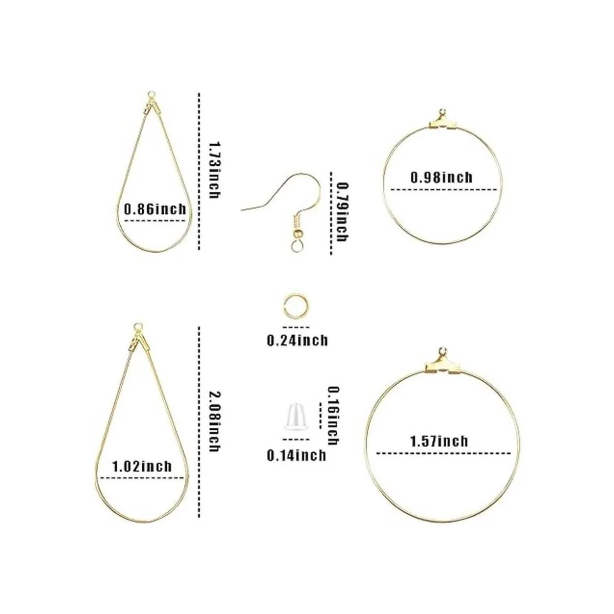 Kit de fabricación de aretes con 160 piezas de accesorios_2