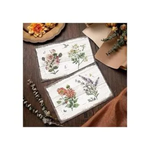 Loopeer 2 letreros de metal vintage con flores de metal_4