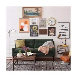 Letrero de metal vintage con aspecto de tela y acolchado_5