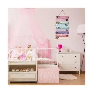 Juego de 9 piezas de arte de pared para niña negra_4