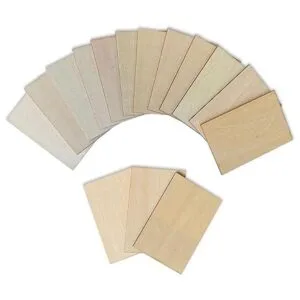 Paquete de 60 azulejos rectangulares de madera de tilo sin_3