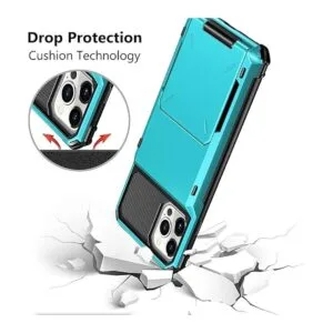 Vofolen Funda para iPhone 13 Pro con 4 tarjetas ranura_5