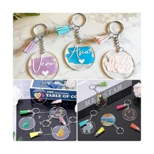 ZOCONE Juego de 144 llaveros acrílicos de 2 pulgadas_7