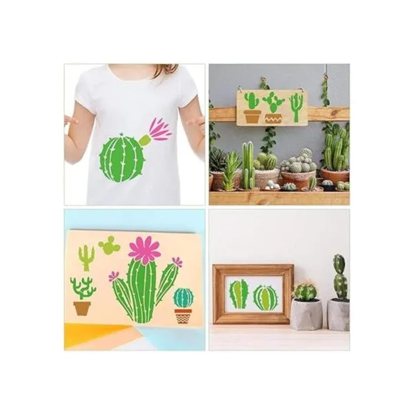 12 plantillas de cactus tropicales de arte de cactus de_6