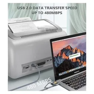 Cable de impresora USBB a USBCA 2 en 1 6.6 pies Cable_3