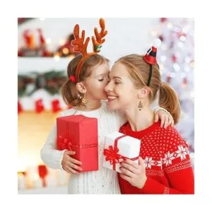 Dijes de cuentas de Navidad para hacer joyas lazo rojo y_5