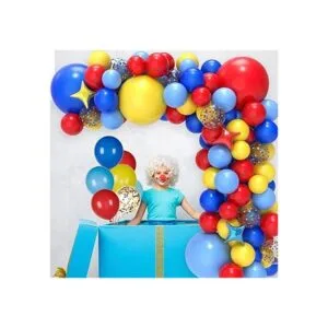 Kit de arco y guirnalda de globos de circo de carnaval con_4
