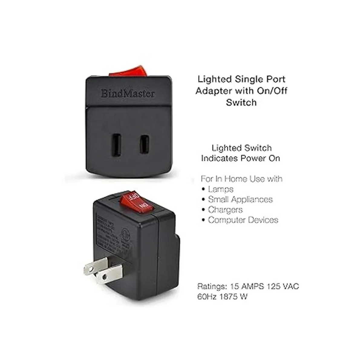 BindMaster Adaptador de corriente de un solo puerto de 2_2