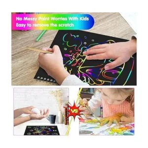 Smasiagon Juego de 2 cuadernos de papel para raspar para_3