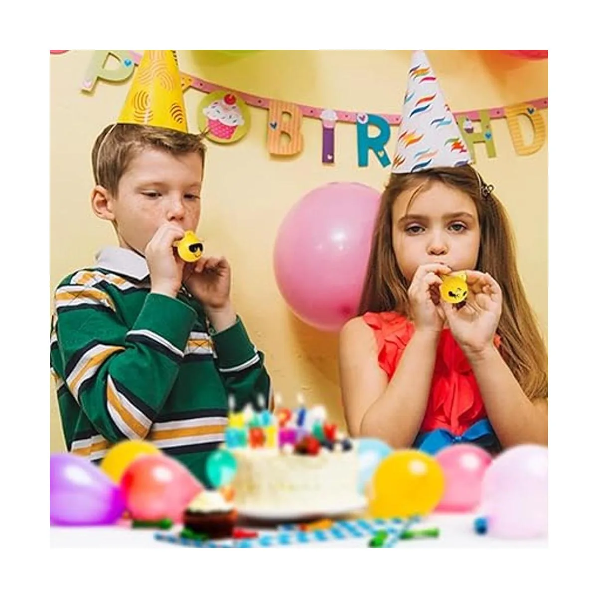 ArtCreativity Silbatos de emoticones para niños juego de_5