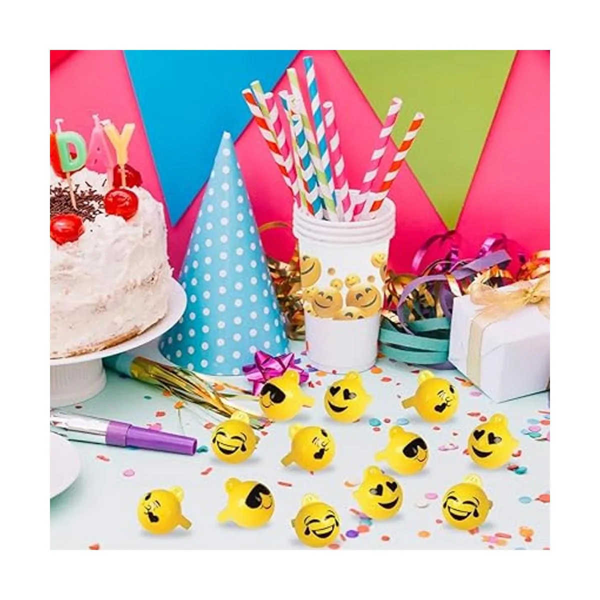 ArtCreativity Silbatos de emoticones para niños juego de_6
