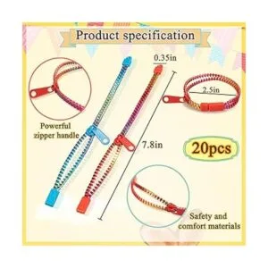 Juguetes para la ansiedad pulseras con cremallera de_4