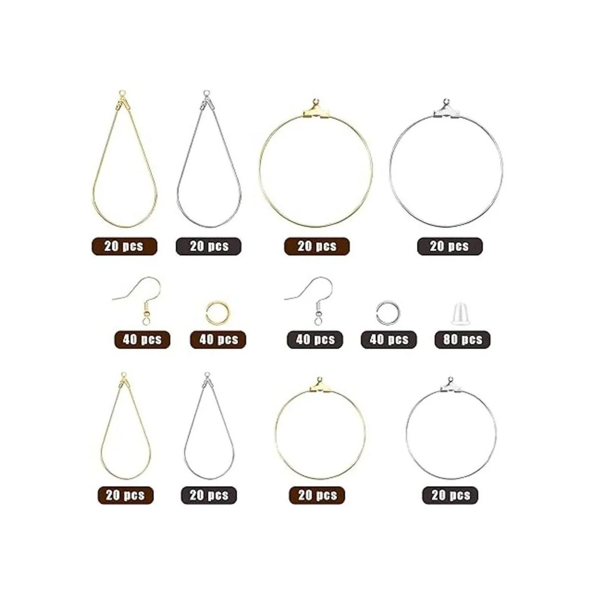 Kit de fabricación de aretes con 160 piezas de accesorios_3