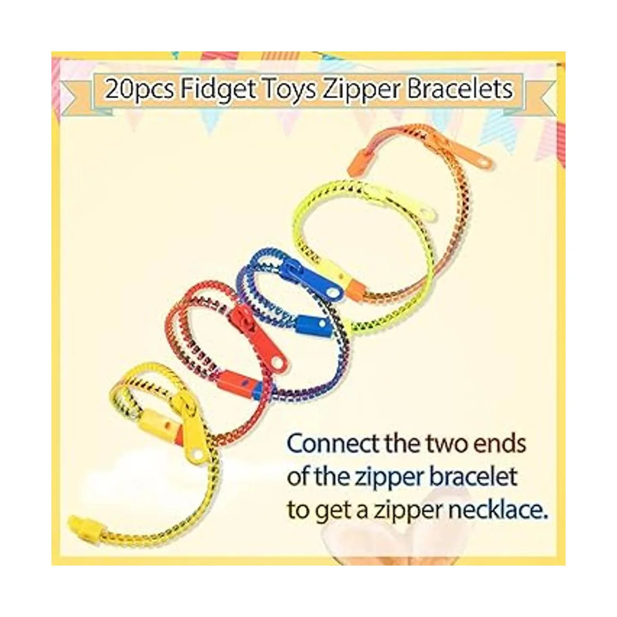 Juguetes para la ansiedad pulseras con cremallera de_5