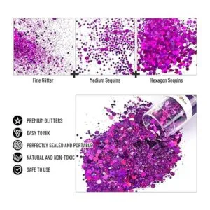 HTVRONT Purpurina holográfica gruesa para resina 15_3