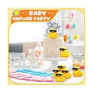 Mini patos de goma para baby shower pequeños patos de_6