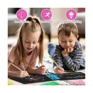 Smasiagon Juego de 2 cuadernos de papel para raspar para_2