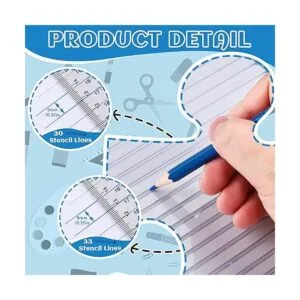 2 plantillas de línea recta de 11.0 in a escala de_2