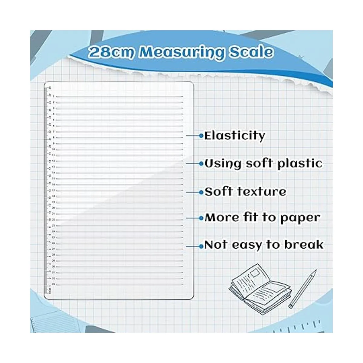 2 plantillas de línea recta de 11.0 in a escala de_4