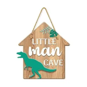 Decoración de dinosaurio para habitación de niños letrero_1