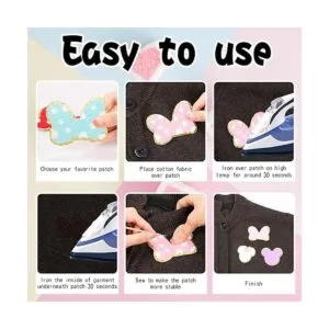 UHOMENY Juego de 15 parches coloridos de felpilla para_3